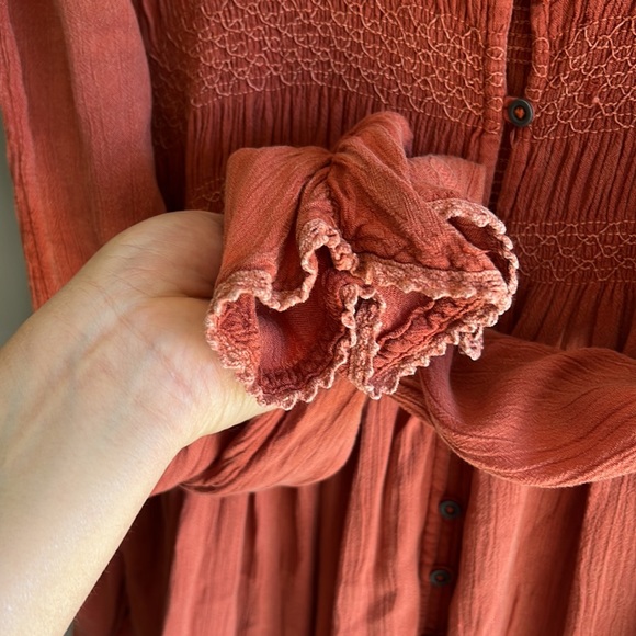 Free people long sleeve blouse great condition size M - Picture 3 of 5